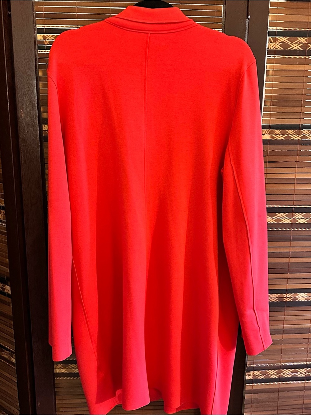 Carolina Belle Scuba Longline Red Blazer Overcoat - Picture 2 of 5